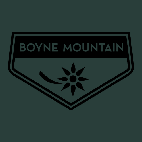 Boyne Mountain Logo 2 Black Ink -- Pullover Hooded Sweatshirt Forest