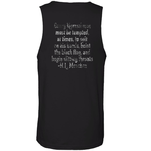 Next Level Apparel Cotton Muscle Tank -- Black Mutiny front & back design