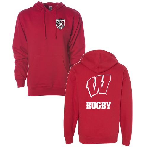 Independent Trading Midweight Hooded Sweatshirt -- Badge Red