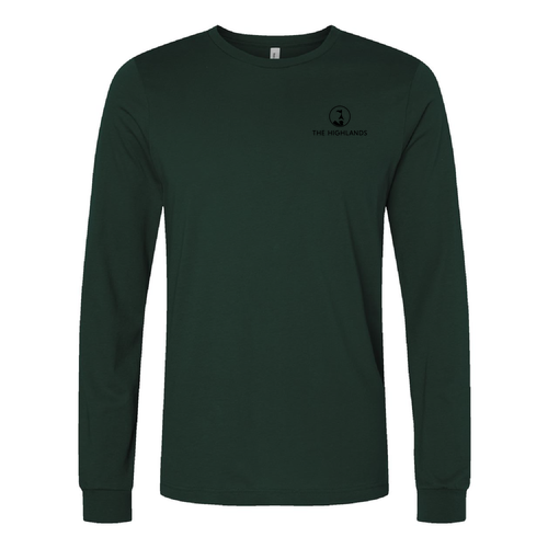 The Highlands Logo 2 Black Ink -- Jersey Long Sleeve Forest