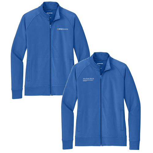 Sport-Tek Ladies Sport-Wick Stretch Full-Zip Cadet Jacket -- True Royal