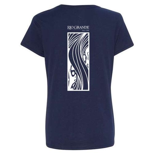 Basic Rio Shirt Design Ladies T-Shirt- Navy [HIDE]