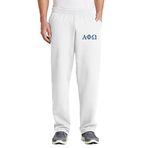 Port & Company Core Fleece Sweatpant with Pockets -- White