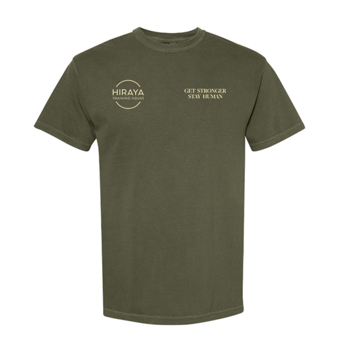 Get Stronger, Stay Human Tee -- Sage