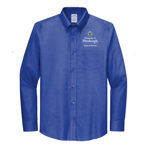 Brooks Brothers Wrinkle-Free Stretch Nailhead Shirt -- Cobalt Blue