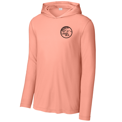 Sport-Tek Posi-UV Pro Long Sleeve Hoodie -- Soft Coral