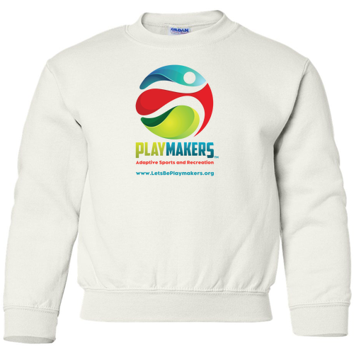 YOUTH Heavy Blend Crew Neck Sweatshirt -- White
