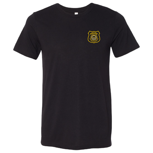 Bella Canvas Triblend Short Sleeve T-Shirt -- Solid Black TriBlend, Badge Logo