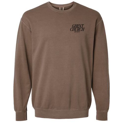 Comfort Colors Lightweight Adult Ringspun Crewneck Sweatshirt -- Espresso