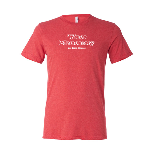 Mens/Unisex Bella Canvas Soft Fitted Triblend Short Sleeve T-Shirt -- Red Triblend