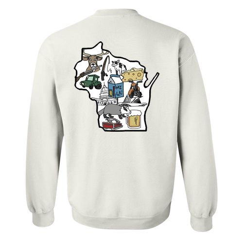 Gildan Heavy Blend Crew Neck Sweatshirt -- White