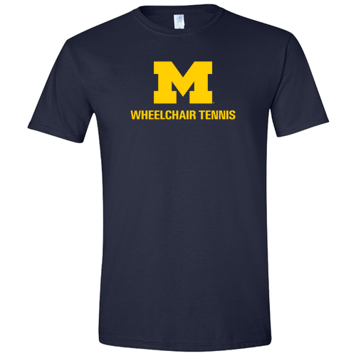 Gildan SoftStyle Fitted T-Shirt -- Navy, Wheelchair Tennis