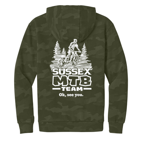 District Wash Camo Fleece Hoodie -- Olive Drab Green