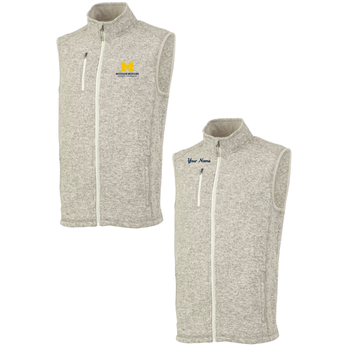 Mens/Unisex Charles River Pacific Heathered Vest -- Oatmeal Heather