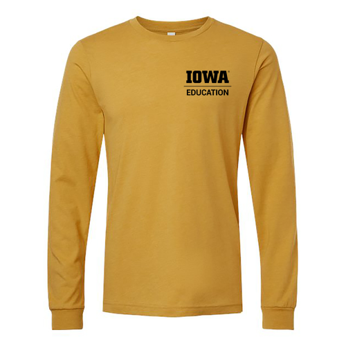 Hawkeye Teacher Bella+Canvas Unisex Heather Cvc Long Sleeve Tee- Heathers -- Heather Mustard