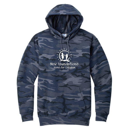 Heather Navy Camo Fleece Pullover Hoodie
