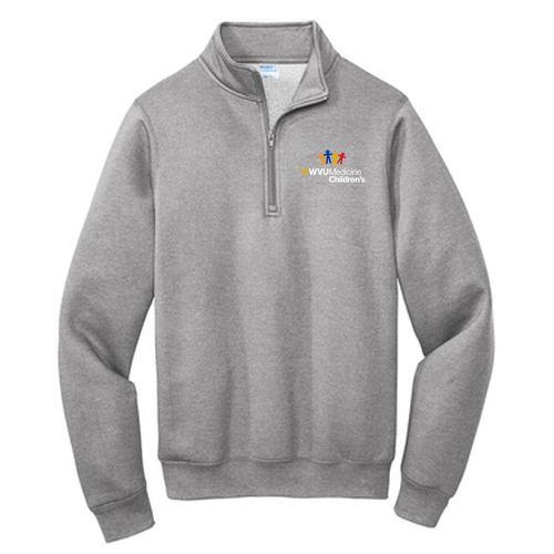 WVU Medicine Children's Quarter-Zip Pullover Sweatshirt -- Athletic Heather