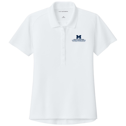 Ladies Port Authority Wearever Performance Pique Polo -- White, $28