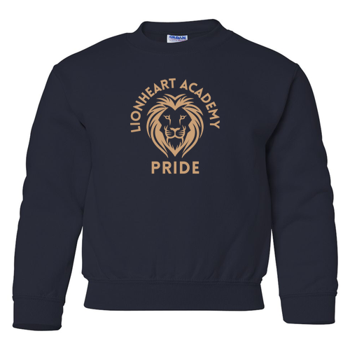 YOUTH Gildan Heavy Blend Crew Neck Sweatshirt -- Navy