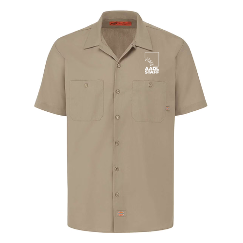 Regular Dickies Industrial Short Sleeve Work Shirt -- Desert Sand