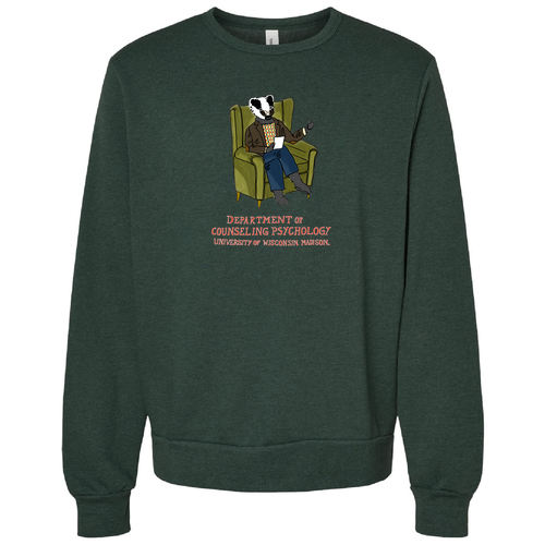 Bella+Canvas Sponge Fleece Classic Crewneck Sweatshirt -- Heather Forest