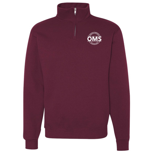 Jerzees 1/4 Zip Cadet Sweatshirt -- Maroon