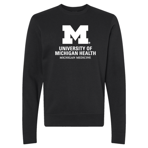J. America Soft BTB Fleece Crewneck Sweatshirt -- Black