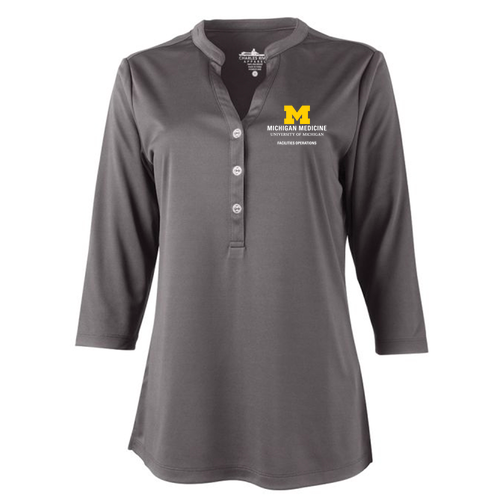 Ladies Charles River Windsor Henley -- Charcoal, $32