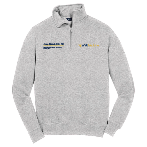 Sport Tek Quarter Zip Sweatshirt -- Athletic Heather