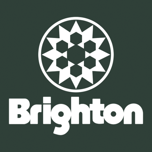 Brighton Logo 2 White Ink -- Short Sleeve Forest Green