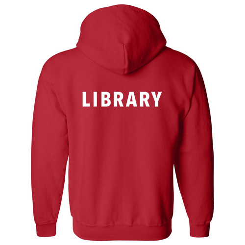 Regular Gildan Full Zip Hooded Sweatshirt -- Red