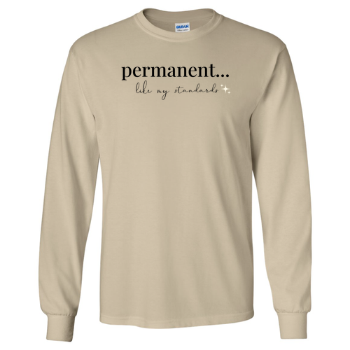 Gildan Ultra Cotton Longsleeve Basic T-Shirt -- Sand