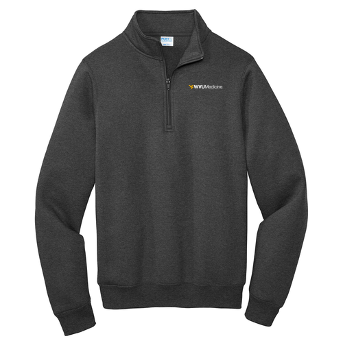 Port and Company Core Fleece Quarter-Zip Pullover Sweatshirt -- Dark Heather Grey