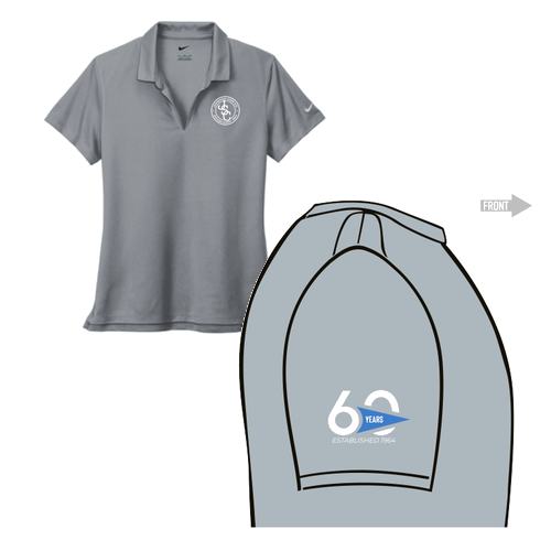 Ladies Nike Dri-Fit Micro Pique 2.0 Polo -- Cool Grey
