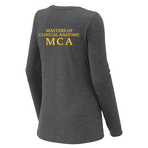 Sport-Tek Women's Exchange 1.5 Long Sleeve Crew -- Graphite Heather