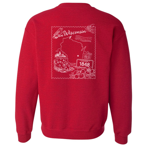 Gildan Heavy Blend Crew Neck Sweatshirt -- Antique Cherry Red