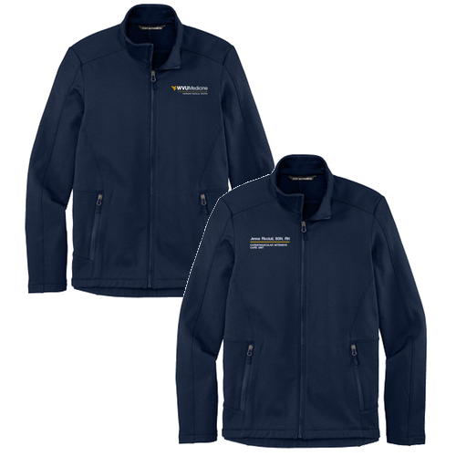 Port Authority Grid Fleece Jacket -- River Blue Navy