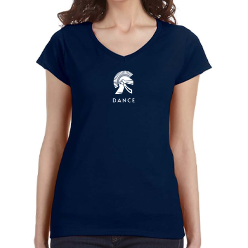 Gildan Ladies' SoftStyle® Fitted V-Neck T-Shirt -- Navy