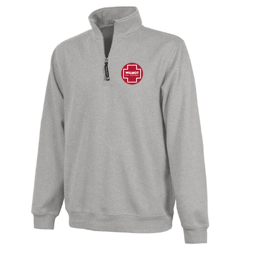 Charles River Crosswind Quarter Zip Sweatshirt -- Oxford Heather