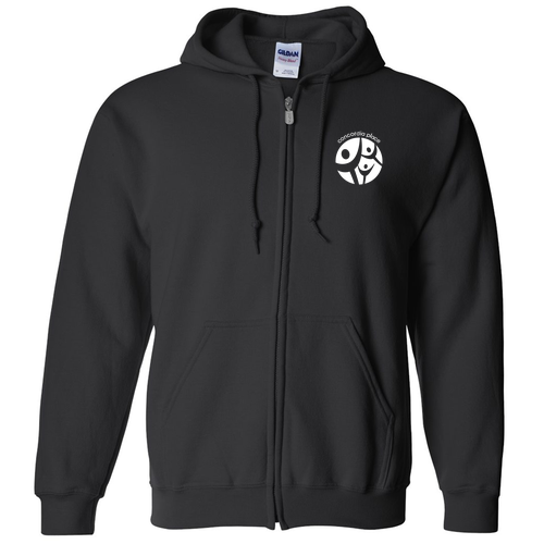 Gildan Full Zip Hooded Sweatshirt -- Black