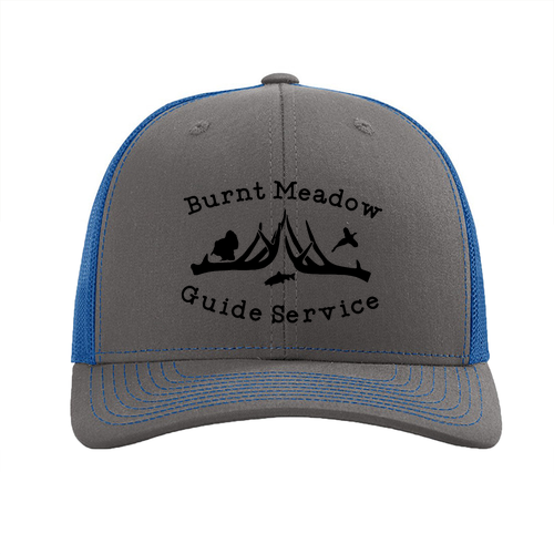 Richardson Trucker Snapback Hat -- Charcoal / Royal