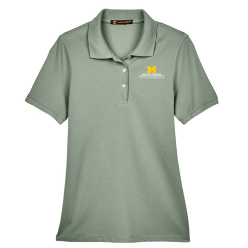 Ladies Harriton 5.6 oz. Easy Blend Polo -- Dill, $26