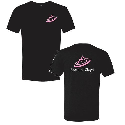 Breakin' Clays T-shirt- Black (pink)