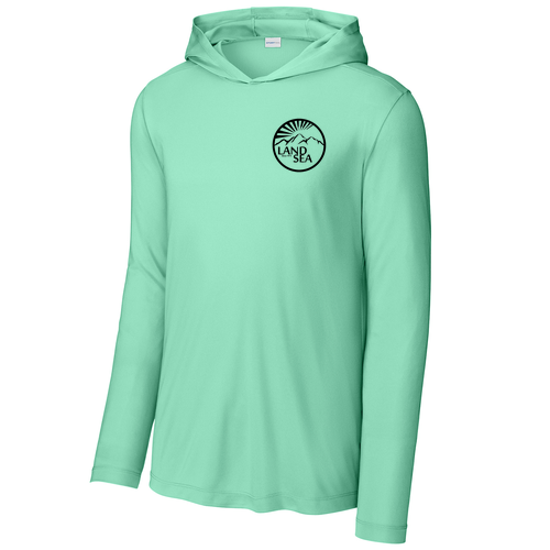 Sport-Tek Posi-UV Pro Long Sleeve Hoodie -- Bright Seafoam