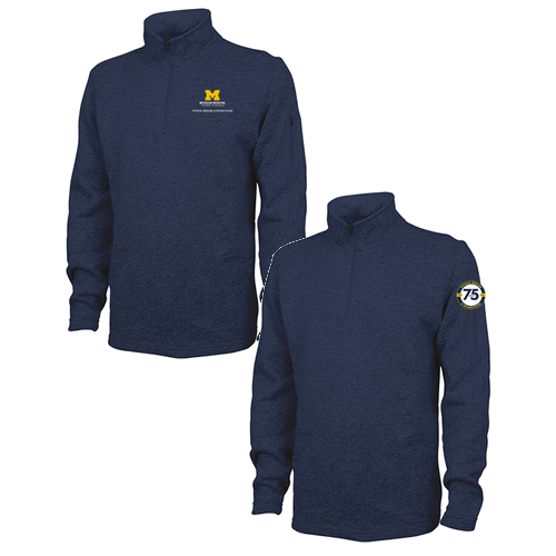 Charles River Mens Heathered Fleece Pullover -- Navy Heather