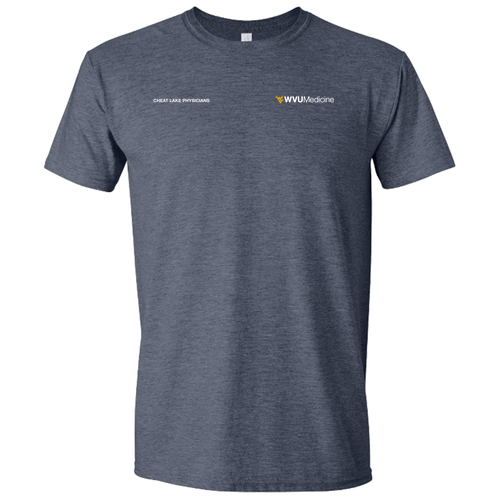 Screen Printed Gildan SoftStyle T-Shirt -- Heather Navy