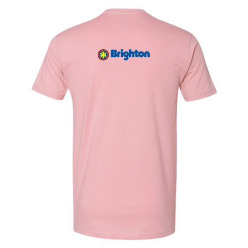 Brighton Logo 2 Full color -- Short Sleeve Light Pink