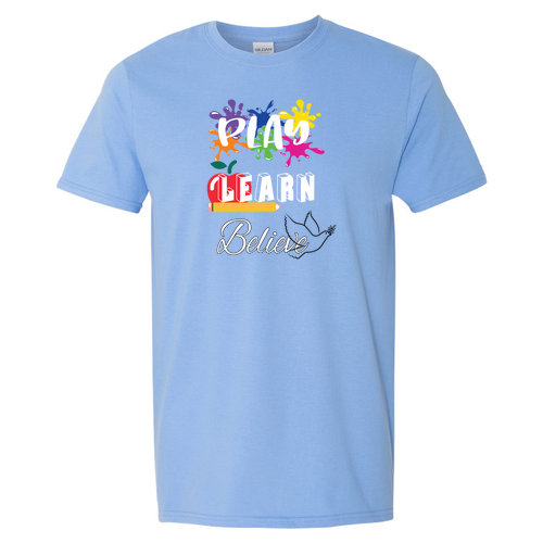 Adult Play Learn Believe Tee