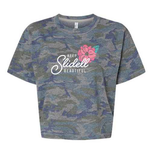 LAT Ladies' Boxy Tee -- Vintage Camo
