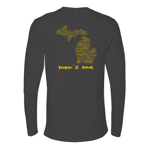 Mens/Unisex Next Level Soft Fitted Long Sleeve Tee -- Heavy Metal